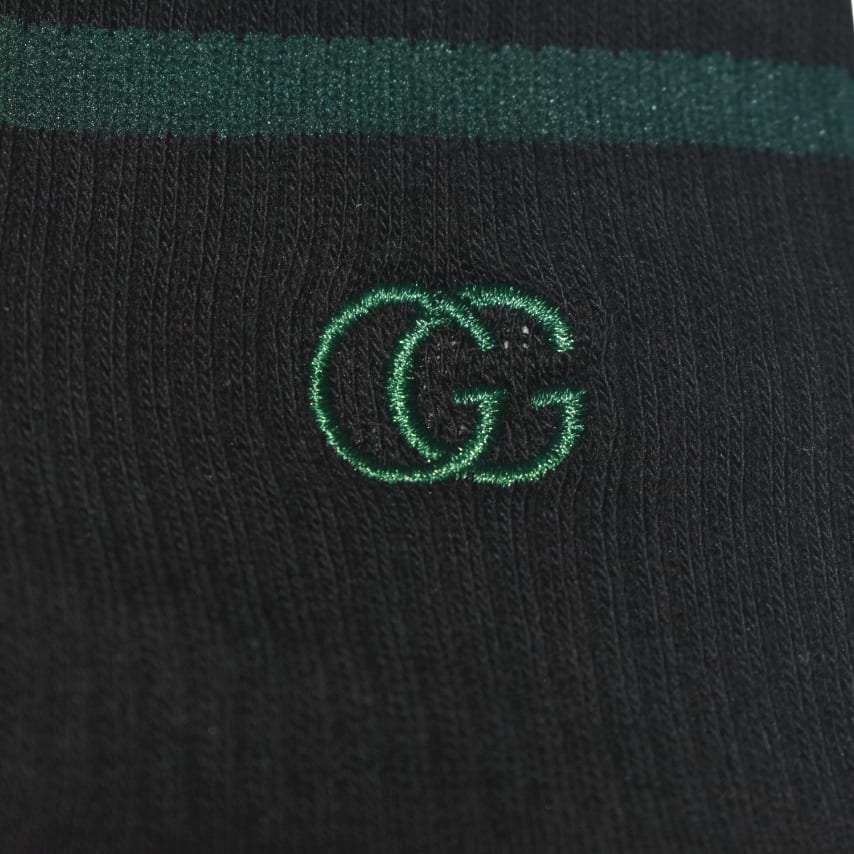 Gucci GG Embroidery Premium Cotton Anklet Socks-2