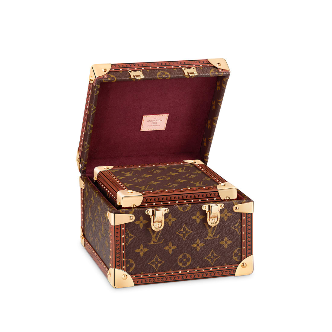 Louis Vuitton Brown Luxury Pyramid Trunk Box-2