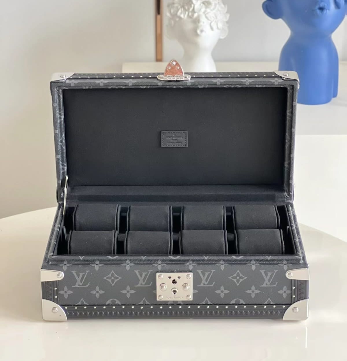 Louis Vuitton Black Luxury 8 Watch Box-3
