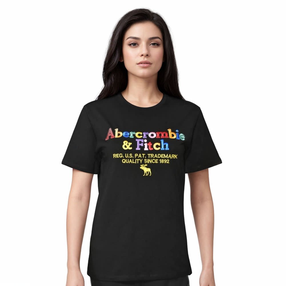Abercrombie Black Premium Quality Women T-shirt-0