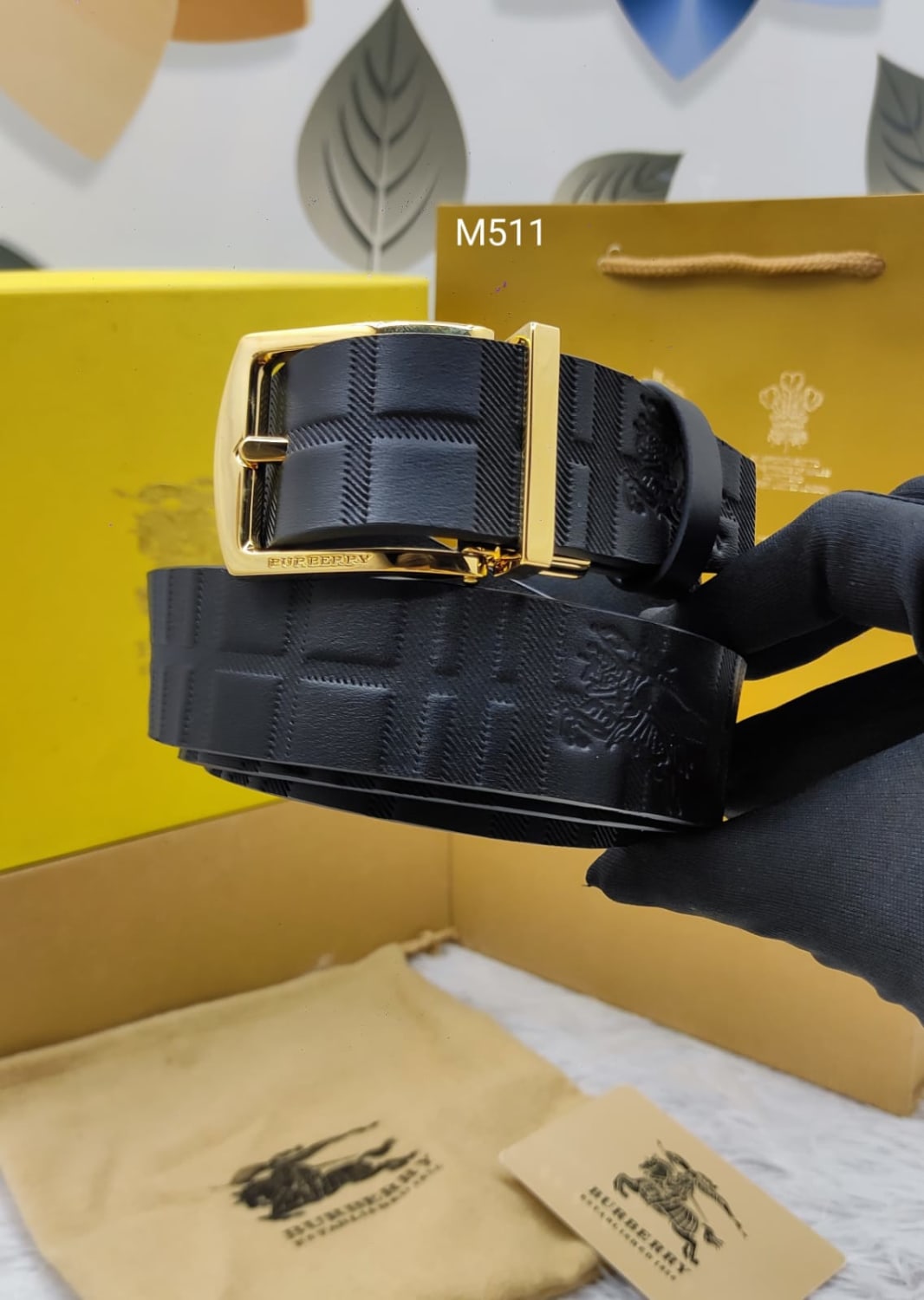 Burberry Golden Premium Quality Leather Belt-0