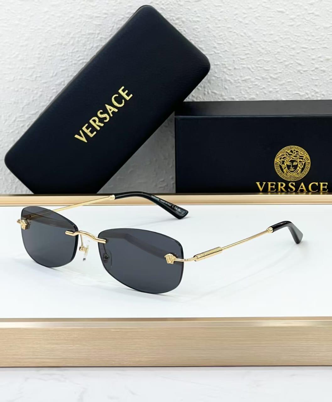 Versace Golden/Grey Luxury Sunglasses-0