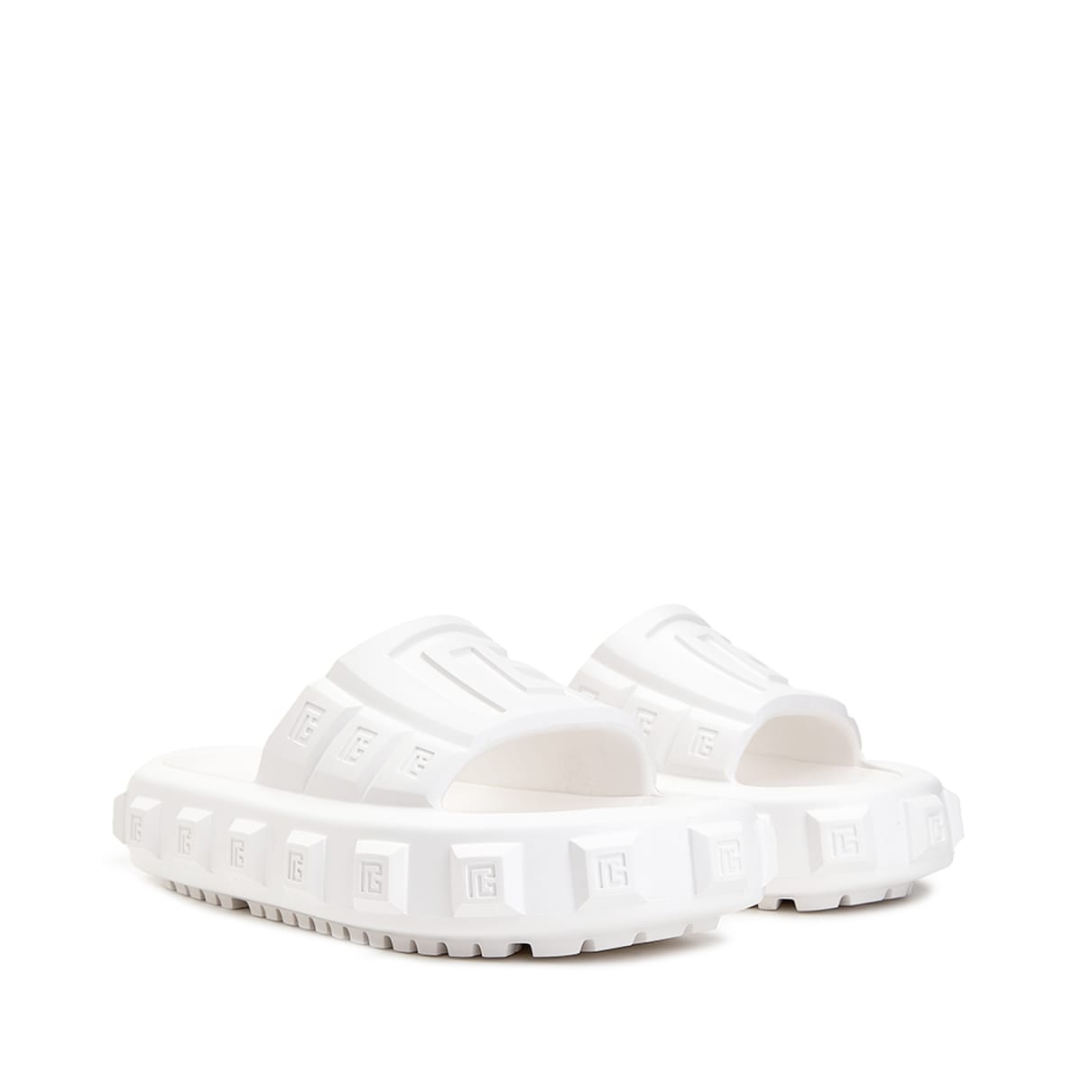 Balmain White Premium Quality Men's Flip-flops-1