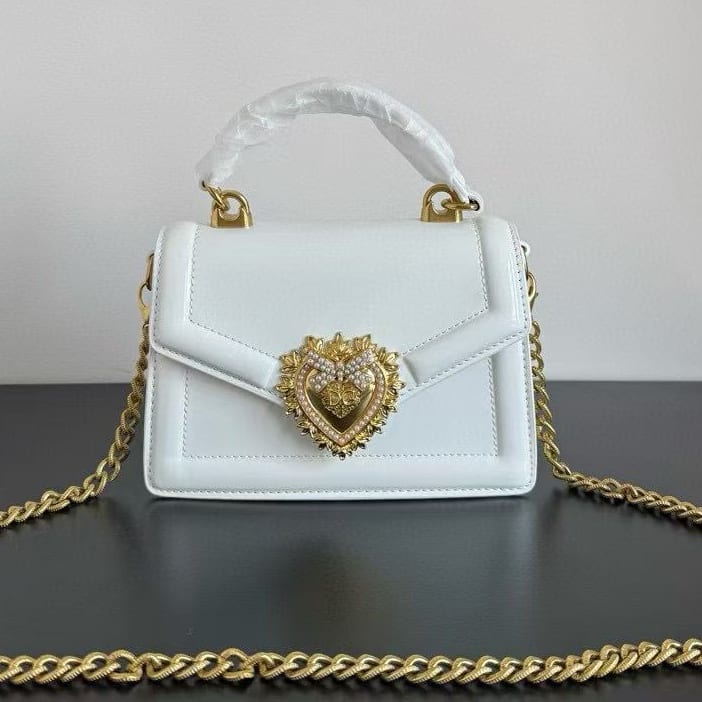 Dolce & Gabbana Nappa leather DG Girls White shoulder bag-0