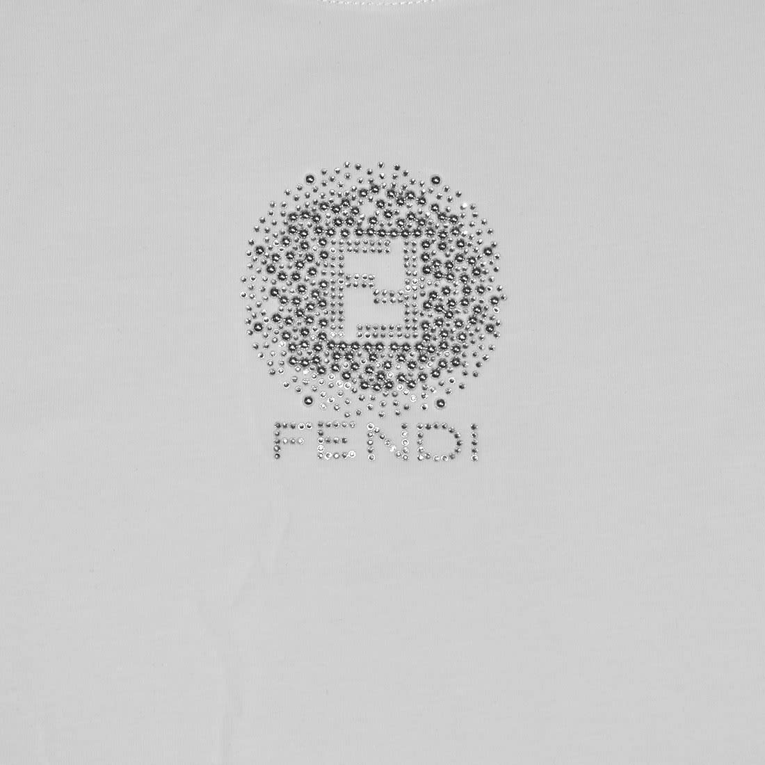 Fendi White Premium Quality Women T-shirt-3