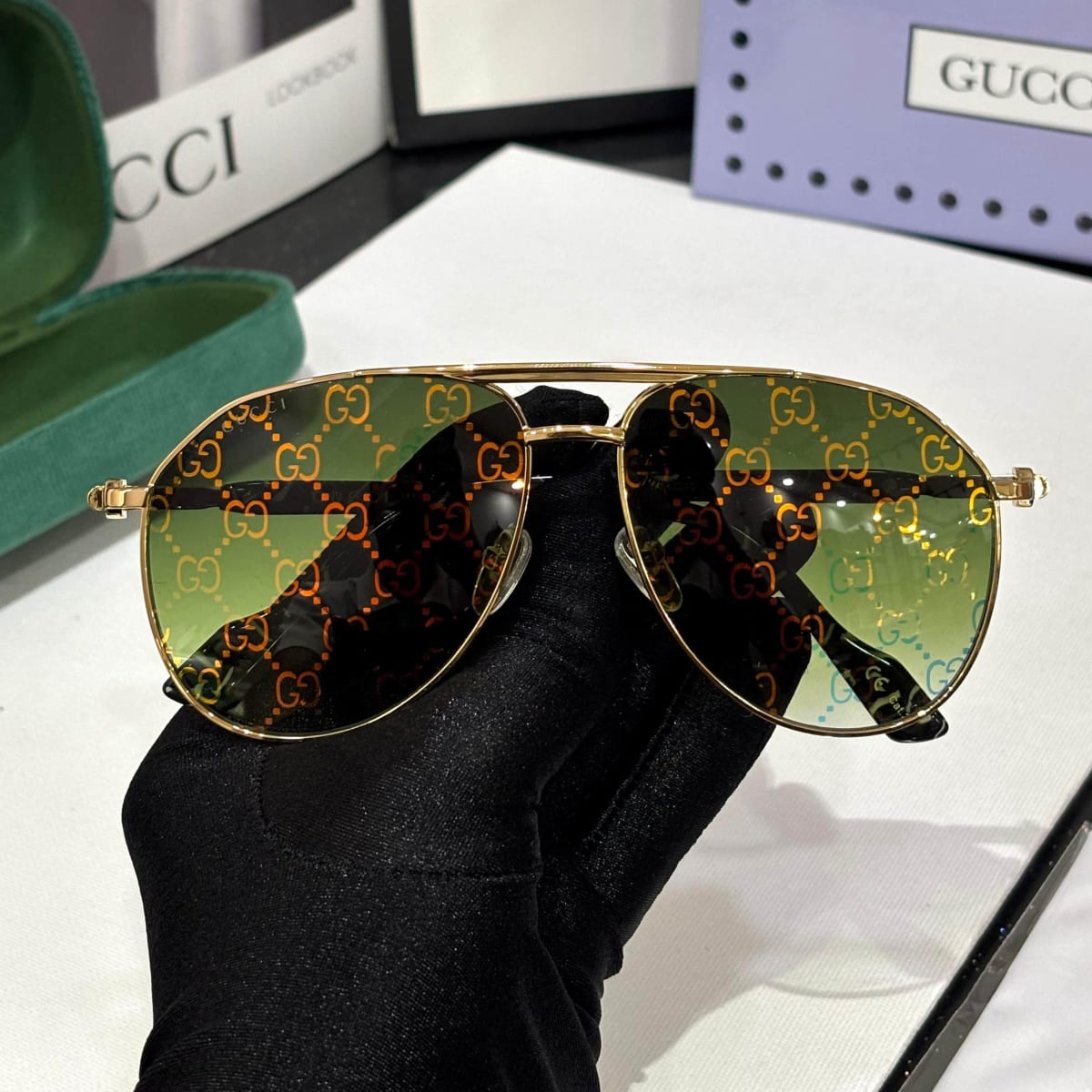 Gucci Green Premium Sunglasses-5