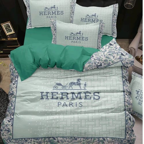 Hermes Grey Premium Quality Bedsheet-0