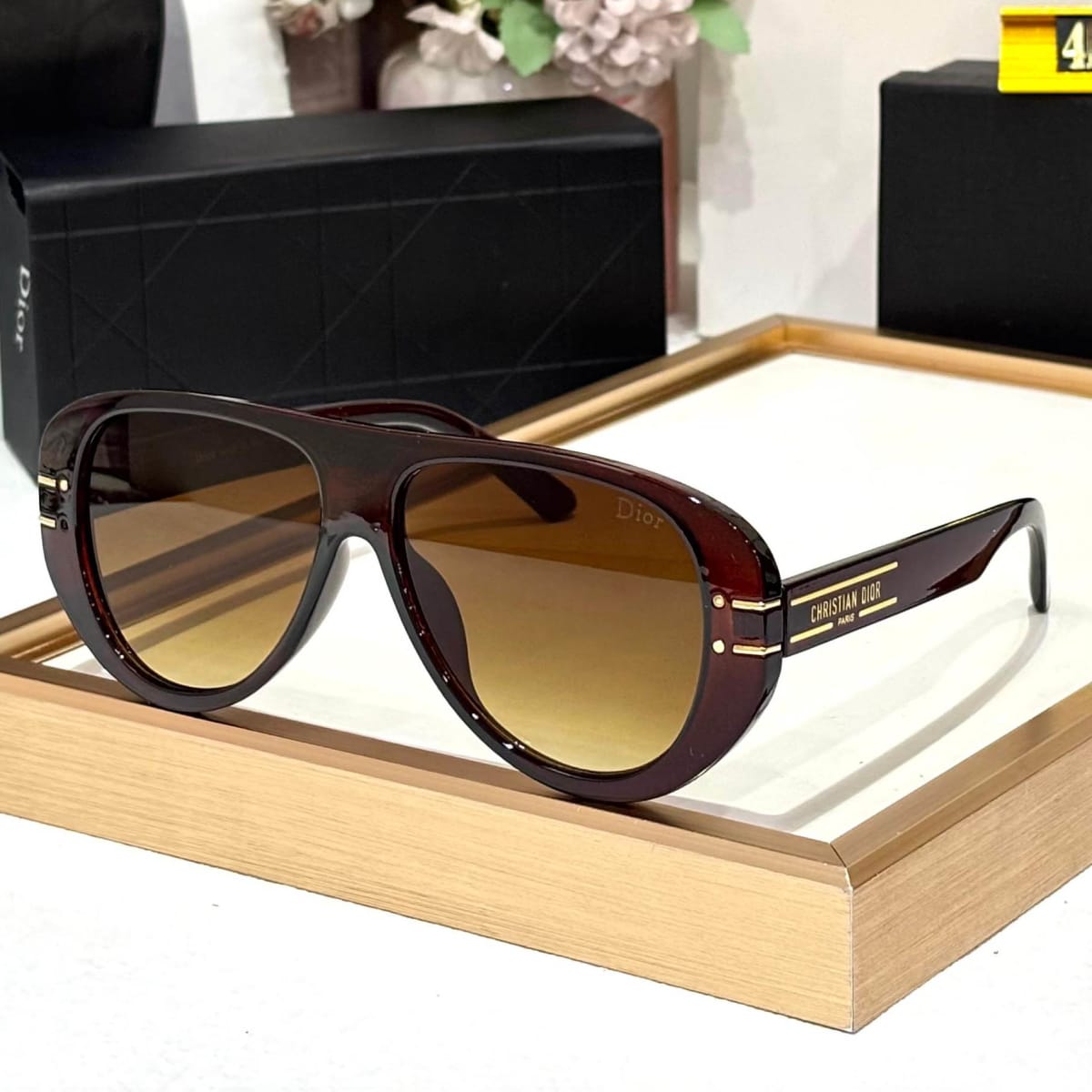 Dior Brown Premium Women's Sunglasses-0