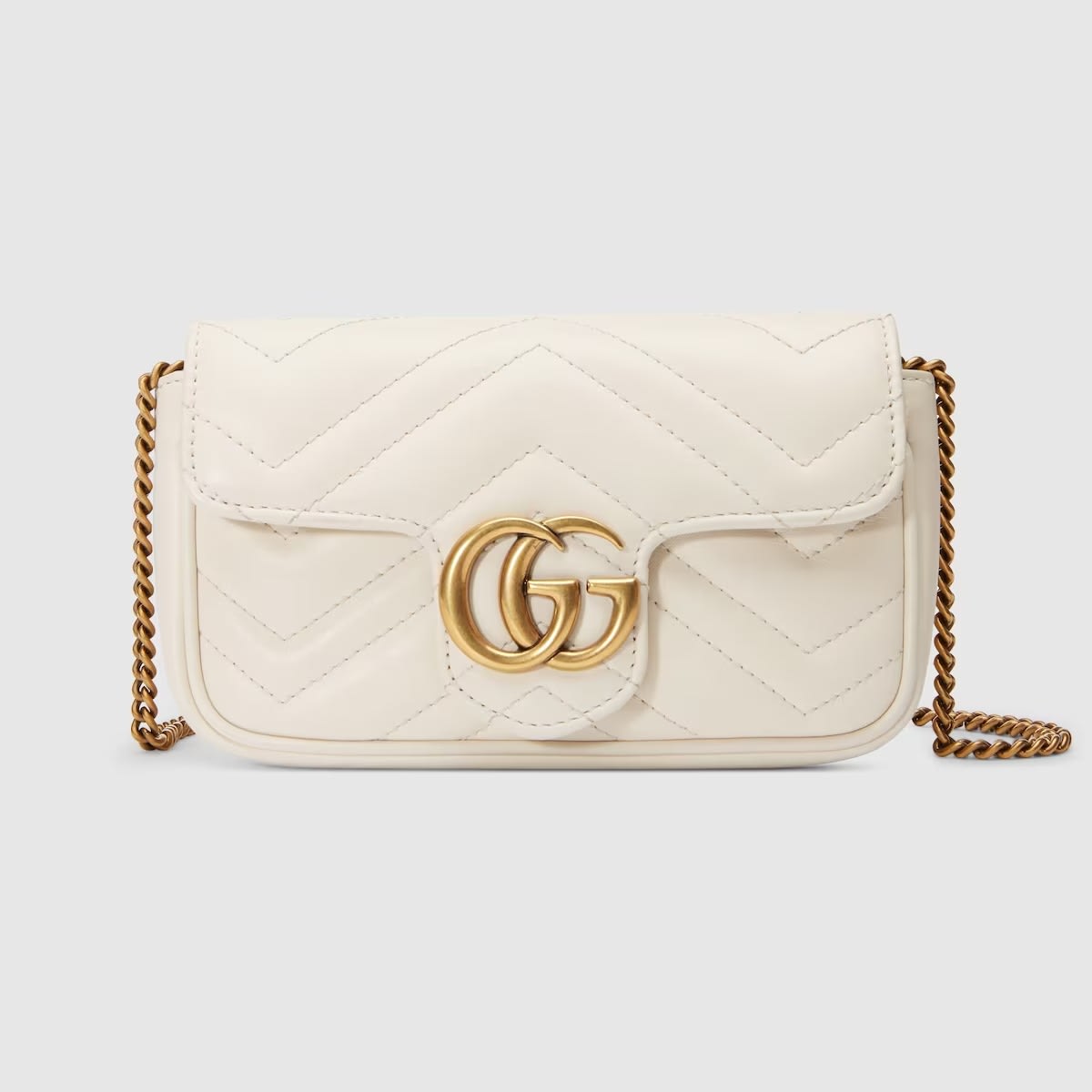 Gucci White Super Mini Marmont Bag-0