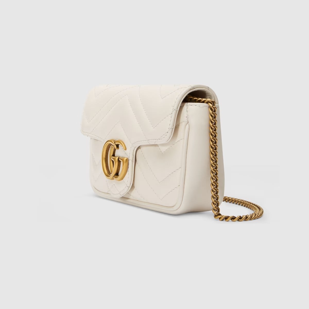 Gucci White Super Mini Marmont Bag-1