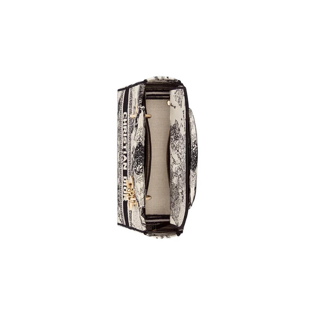 Lady Dior Embroidered Cream Tote Bag-5