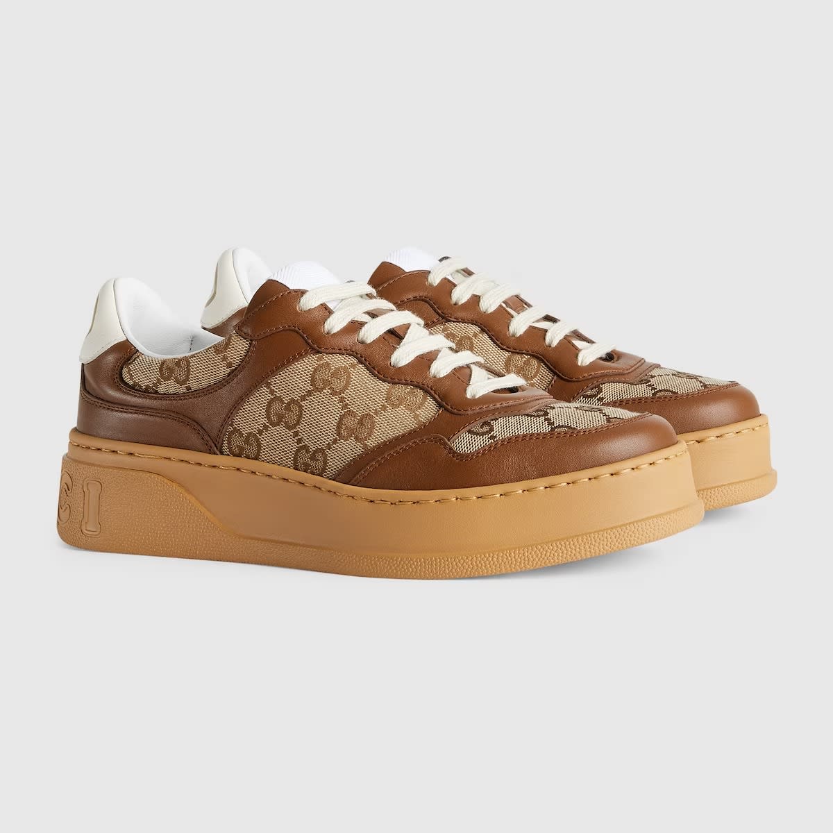 Women's GG Brown Trainer Sneaker-1