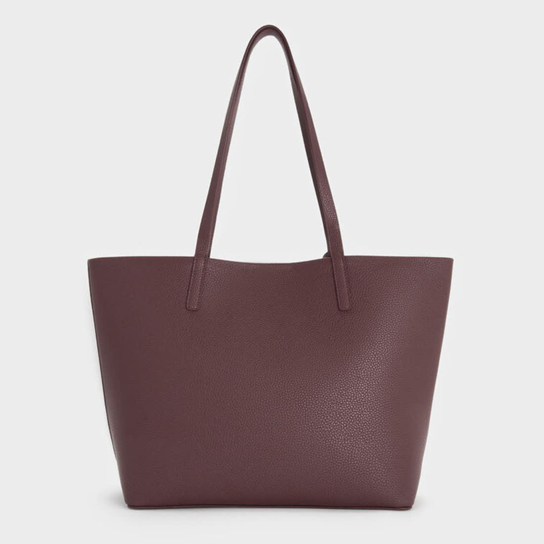 Charles & Keith Beryl Small Wine Tote Bag-2