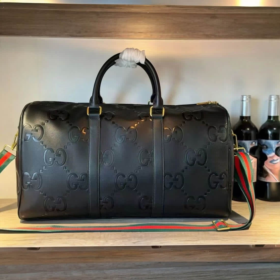 Gucci GG Jumbo Black Duffle Bag-1
