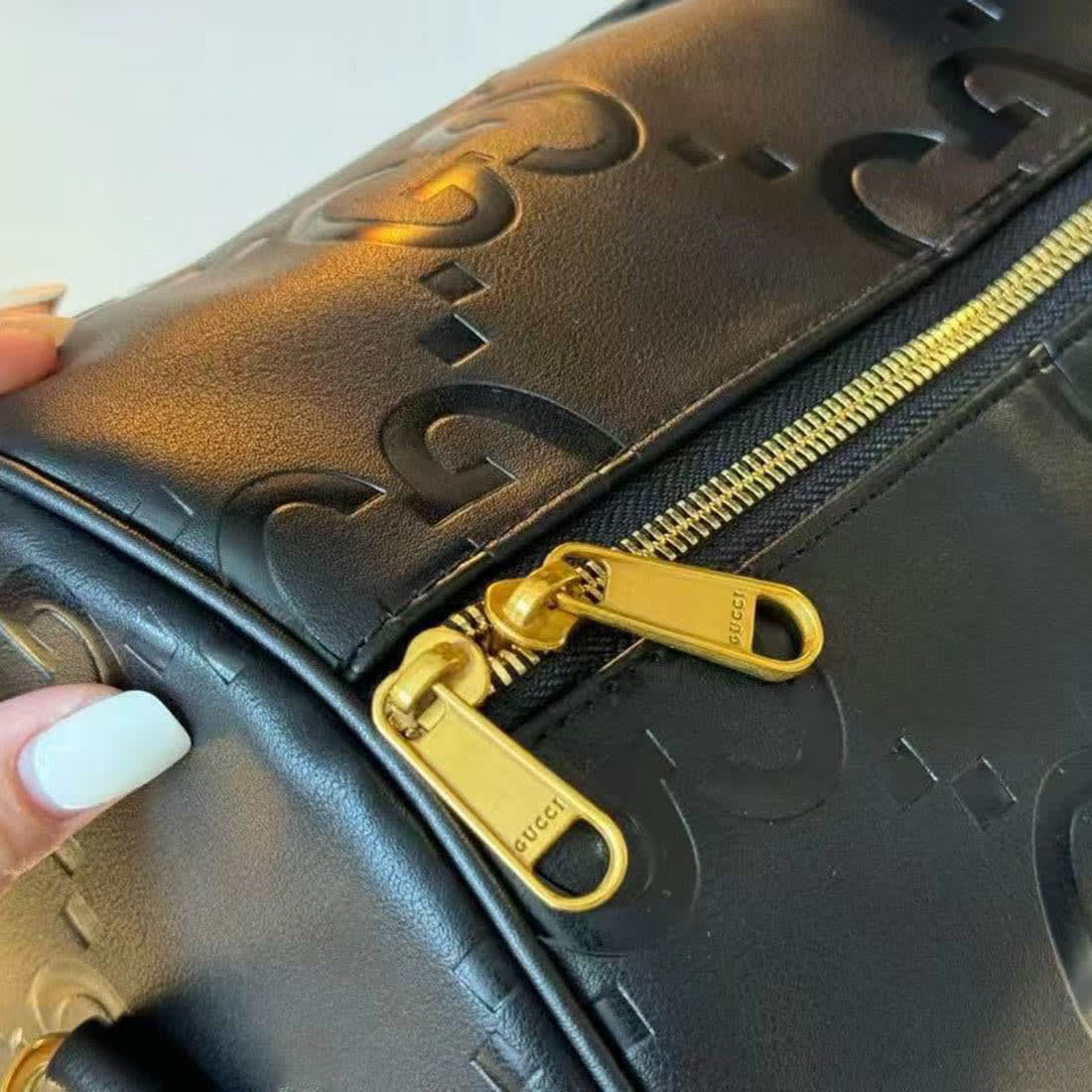 Gucci GG Jumbo Black Duffle Bag-3