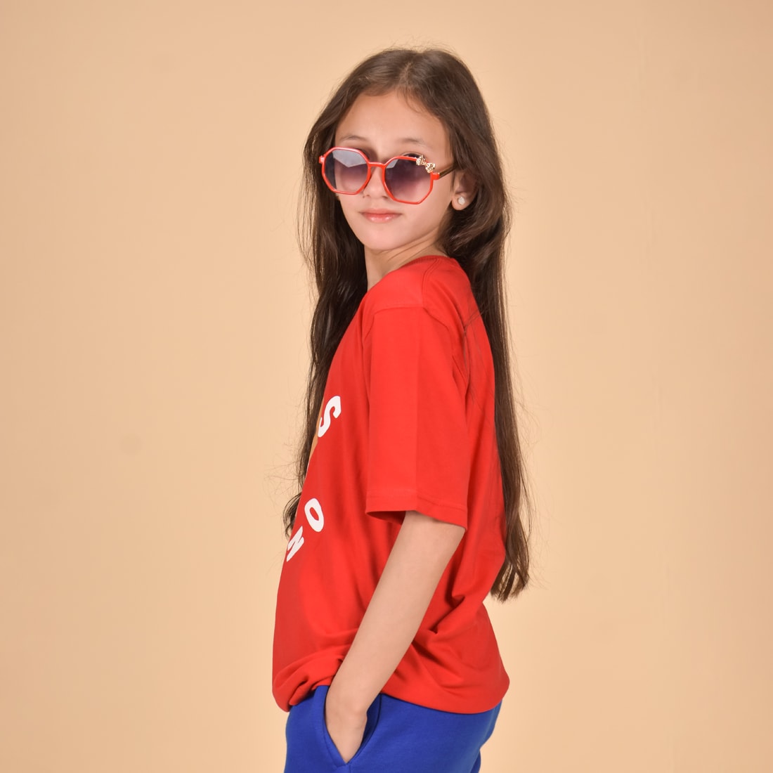 Moschino Red Teddy Print Premium Kids T-shirt-1