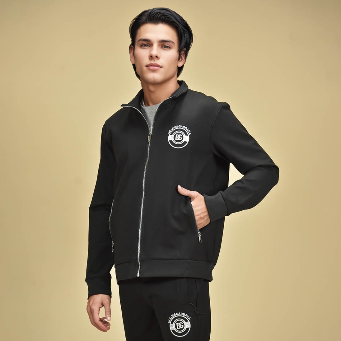 Dolce & Gabbana Embroidered logo Black Premium Tracksuit-3