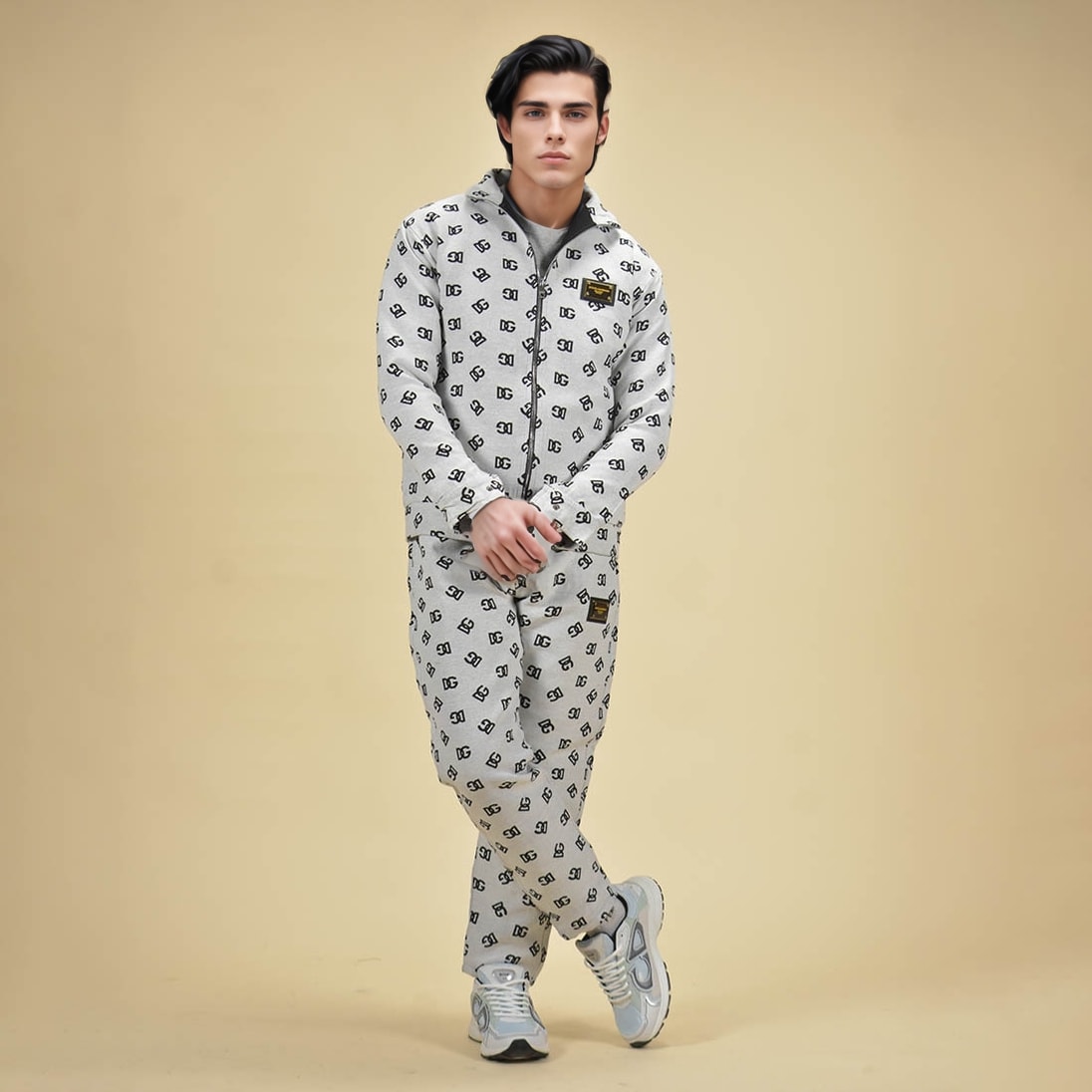 Dolce & Gabbana  Monogram White Premium Luxury Tracksuit-0