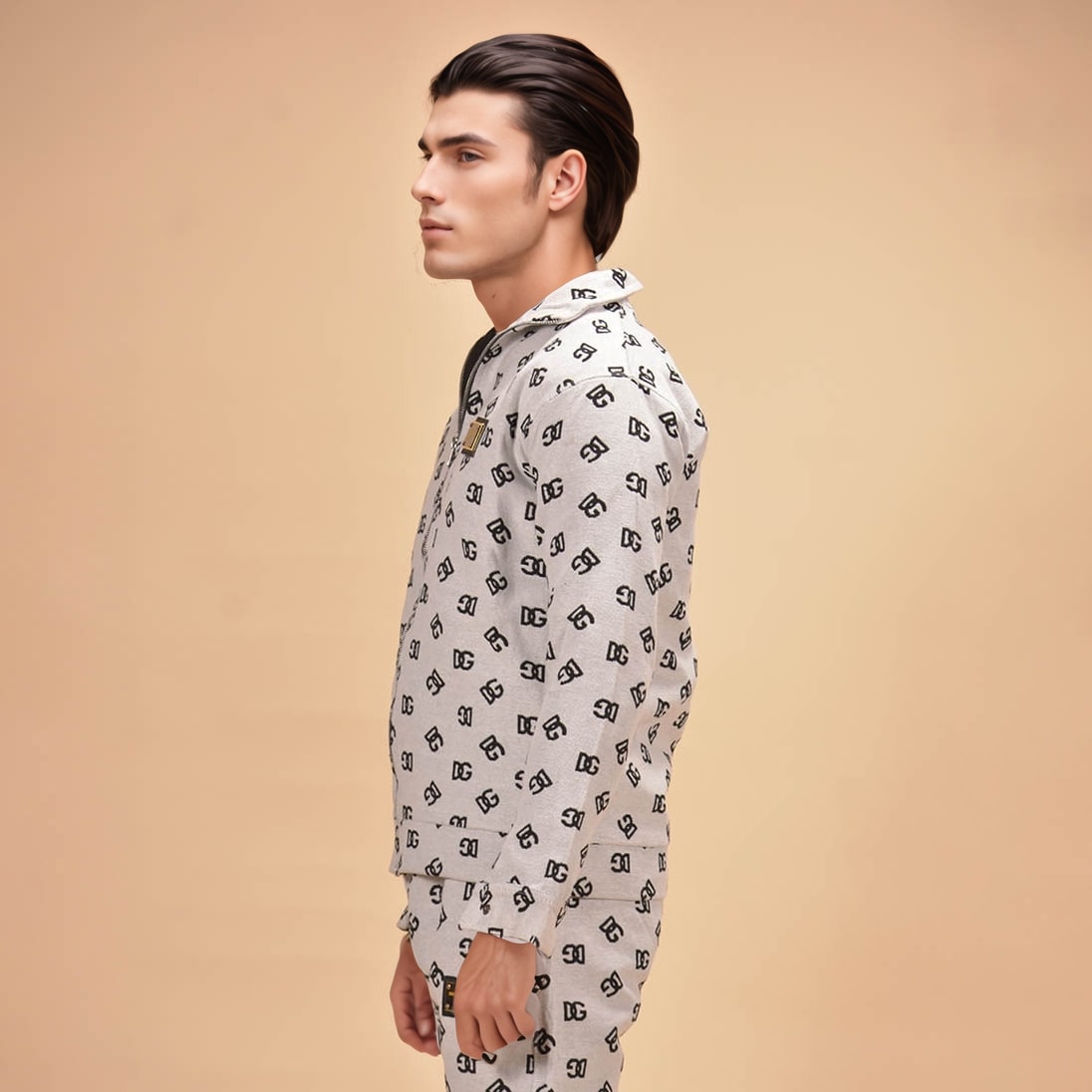 Dolce & Gabbana  Monogram White Premium Luxury Tracksuit-5