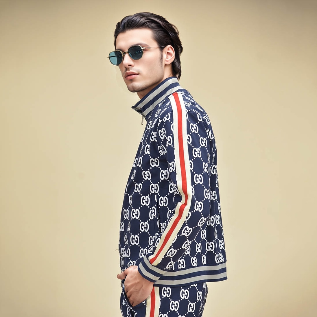 Gucci GG Jacquard Premium Cotton Tracksuit-5