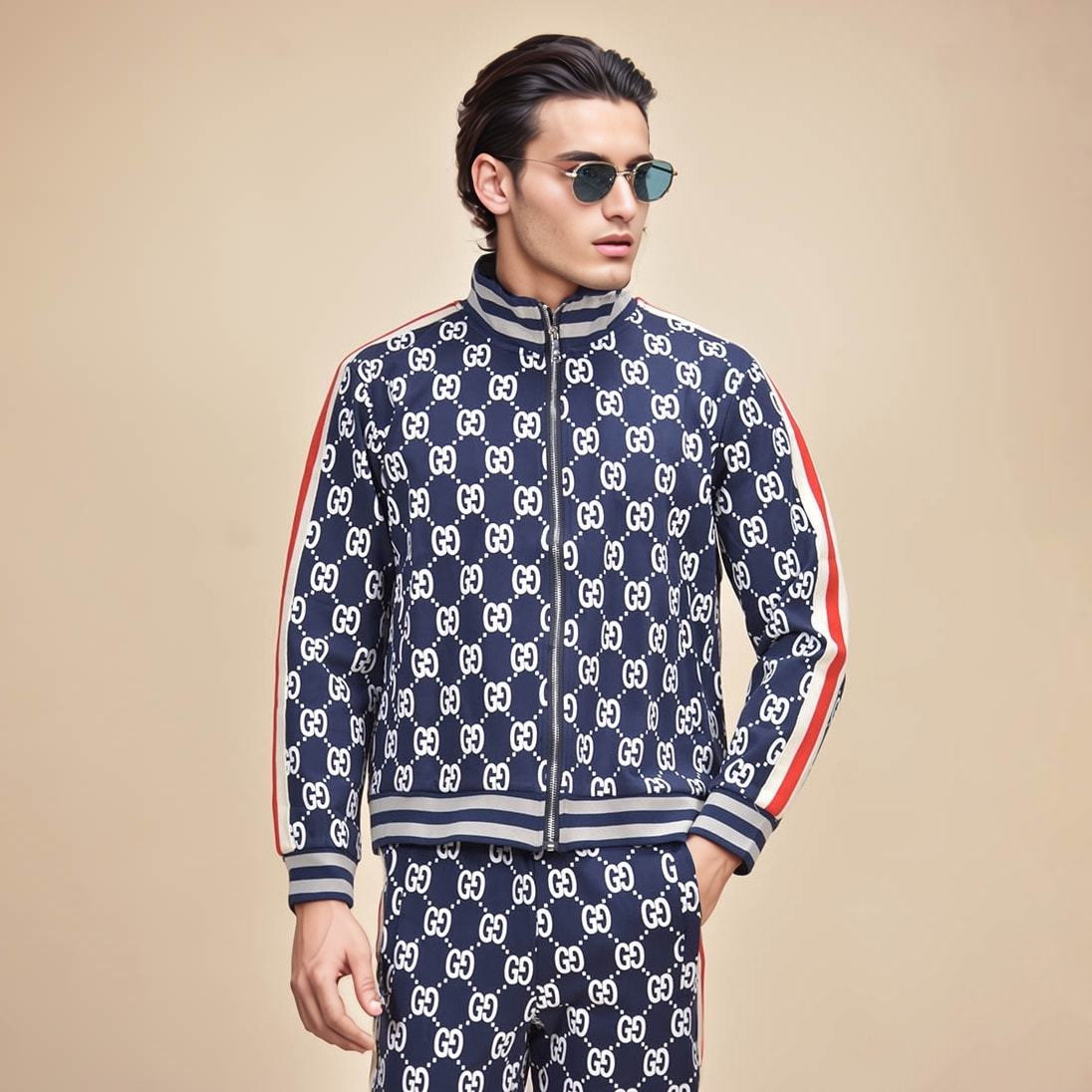Gucci GG Jacquard Premium Cotton Tracksuit-3