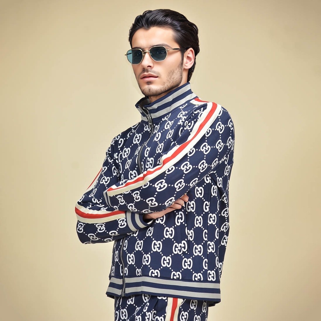 Gucci GG Jacquard Premium Cotton Tracksuit-4