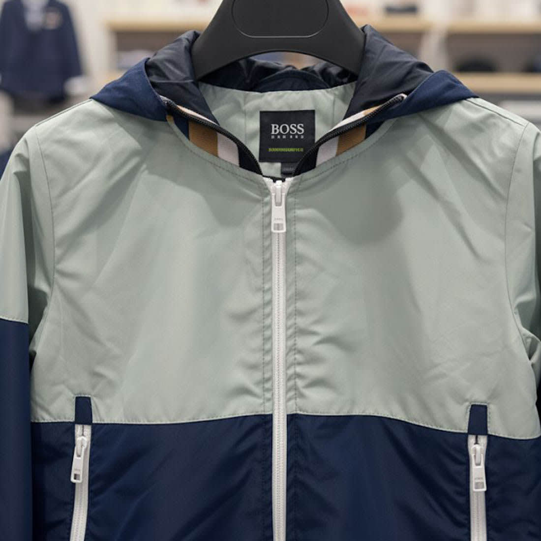 Boss Grey & Blue High End Quality Kid's Jacket-2