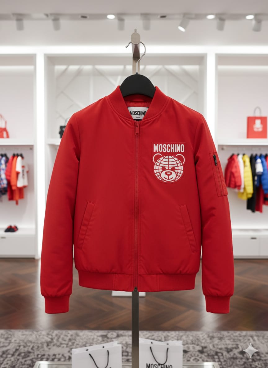 Moschino Red High End Quality Kid's Jacket-0