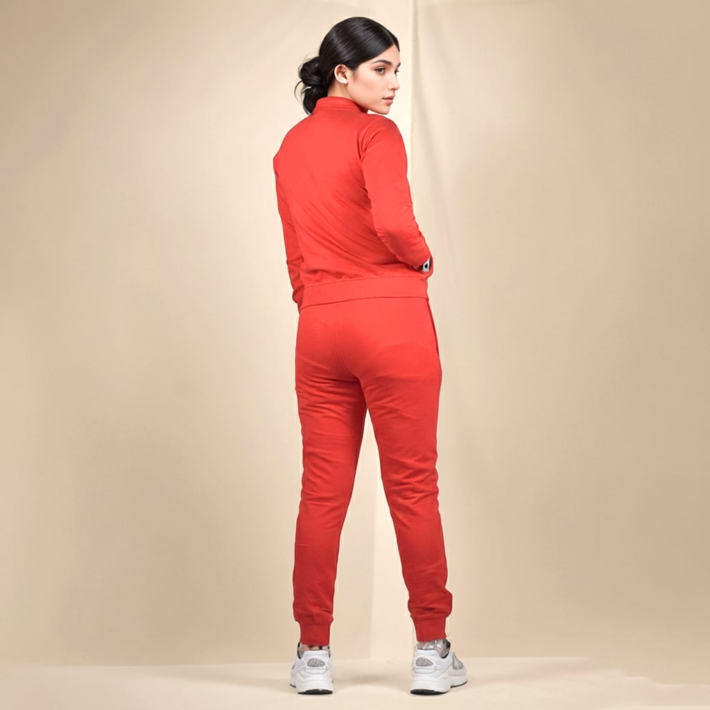 Burberry Red Premium Quality Tracksuit-3