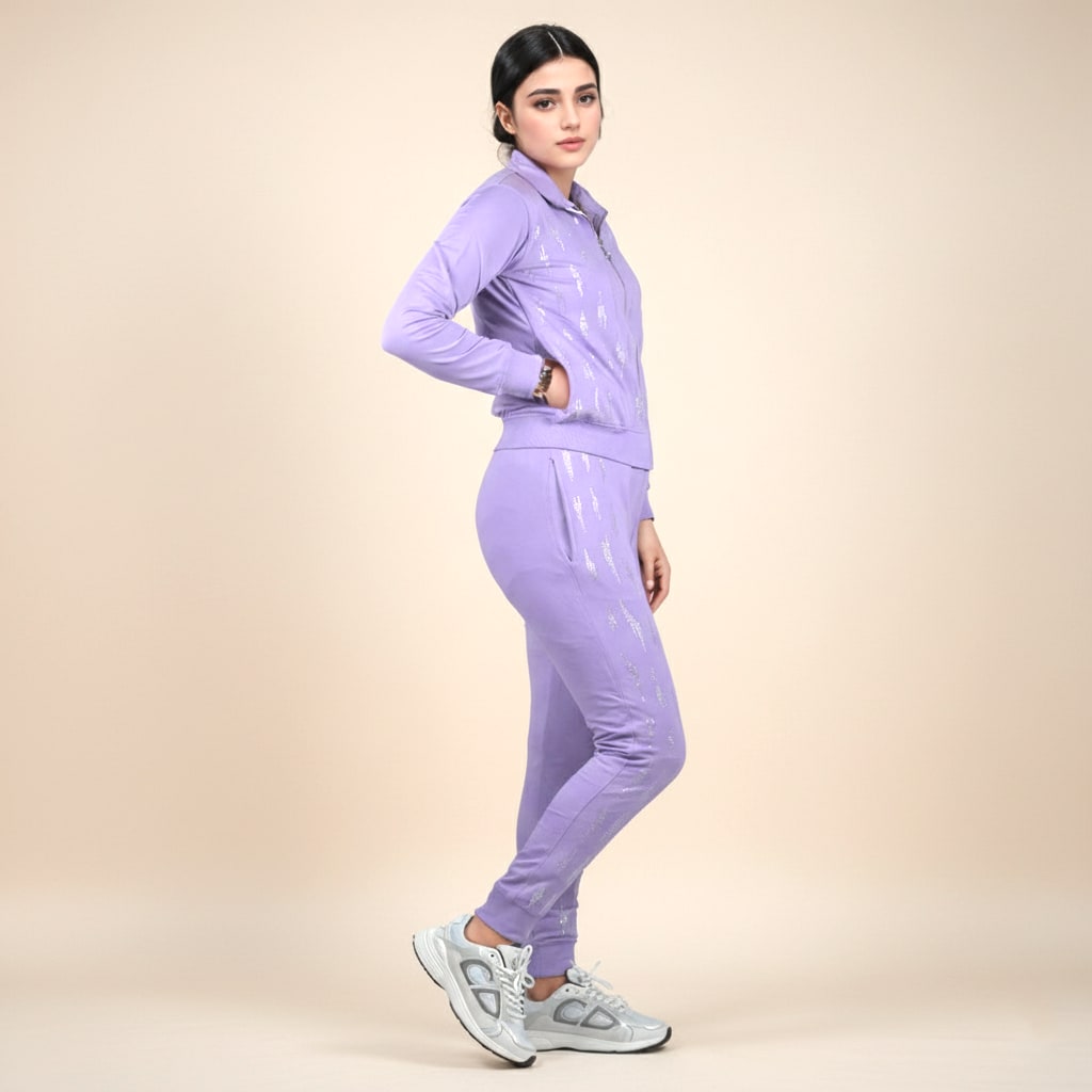 Burberry Purple Premium Quality Tracksuit-1