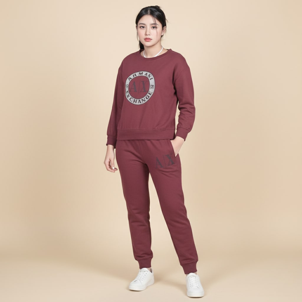 Armani Exchange Magenta Premium Quality Tracksuit-1