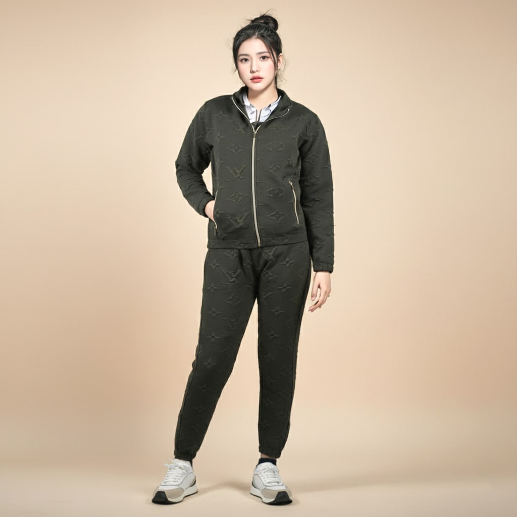 Louis Vuitton Green Premium Quality Tracksuit-1