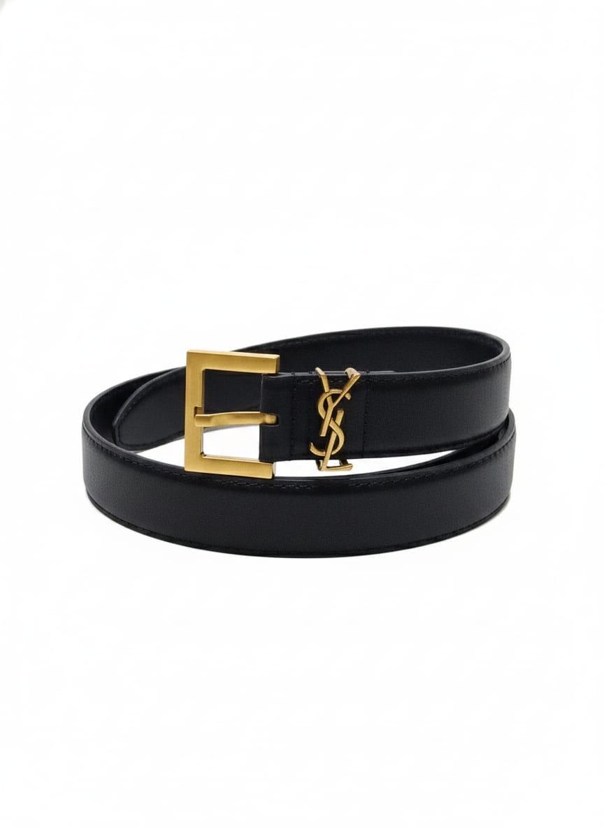 Ysl Black & Golden Premium Quality Belt-0