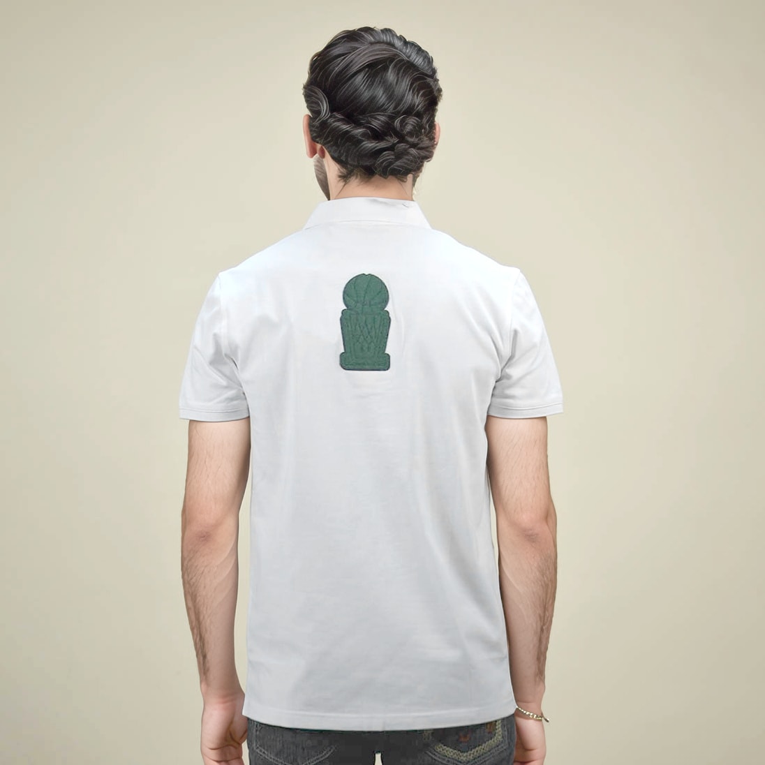 Louis Vuitton Teddy Print White Premium Polo T-shirt-4