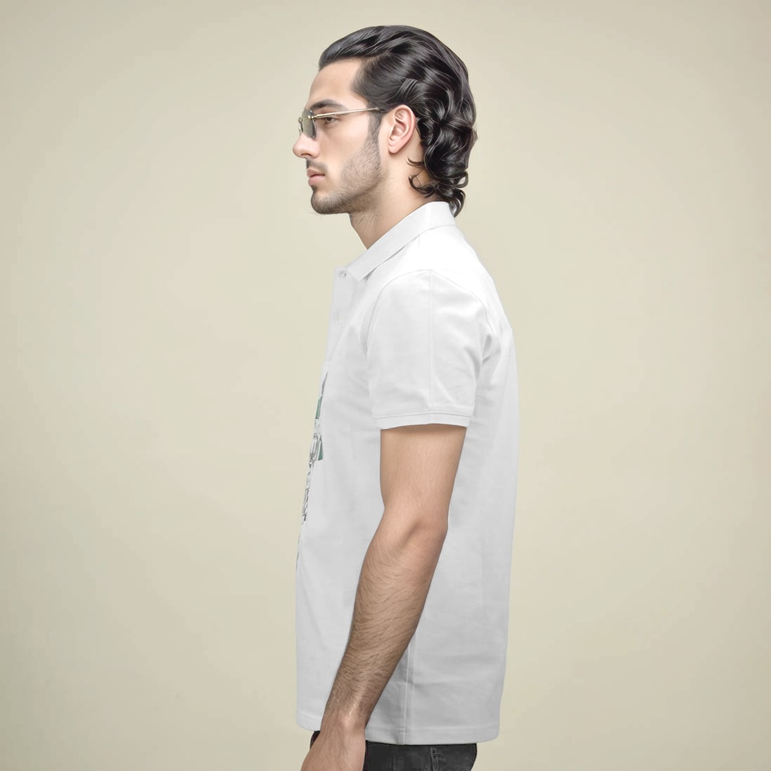 Louis Vuitton Teddy Print White Premium Polo T-shirt-3