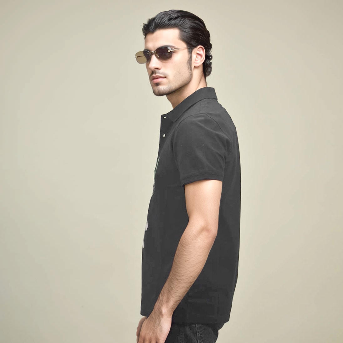 Louis Vuitton Teddy Print Black Premium Polo T-shirt-3