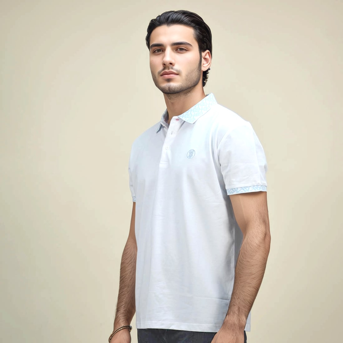 Burberry TB Embroidered White Premium Polo T-shirt-0