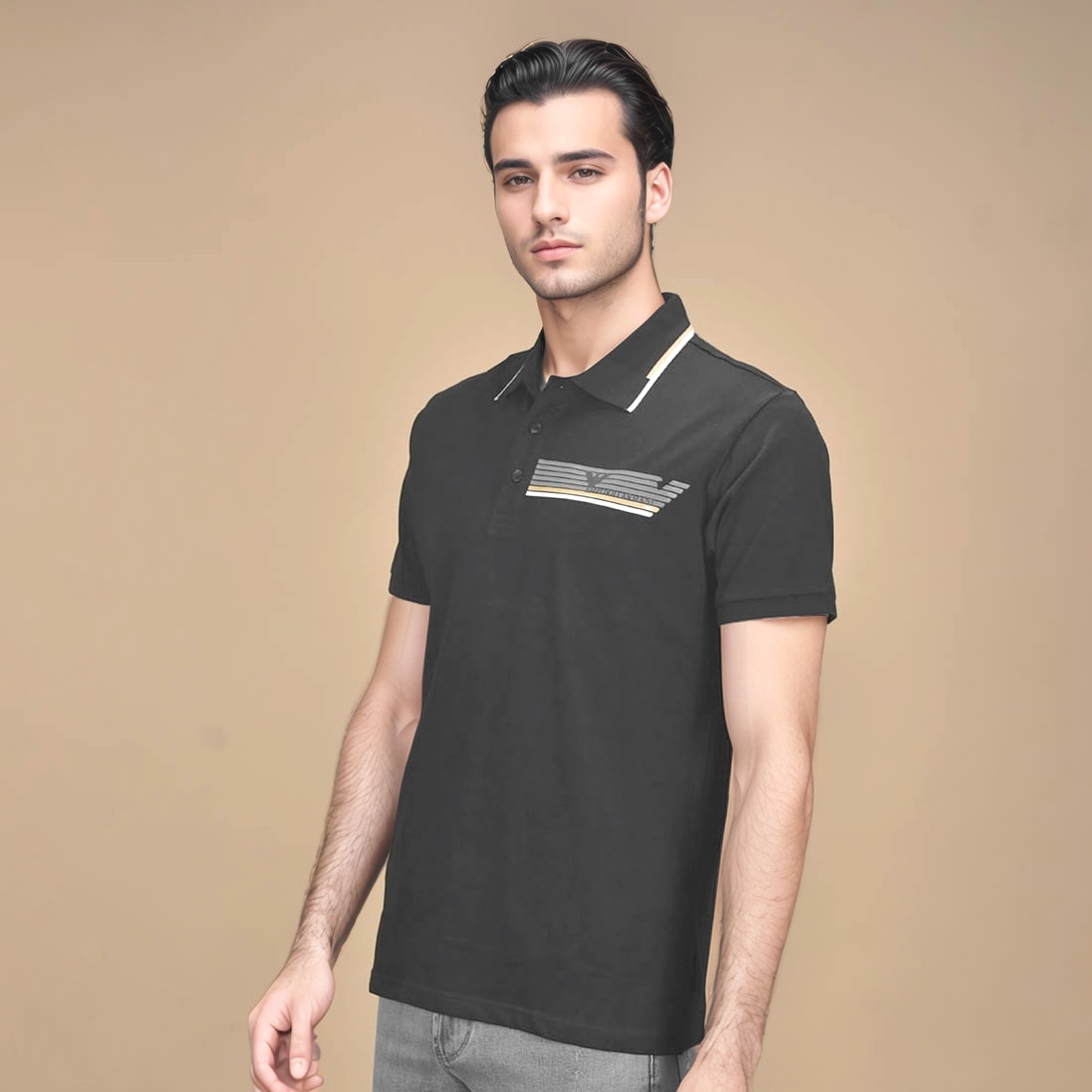 Emporio Armani logo Print Black Premium T-shirt-0