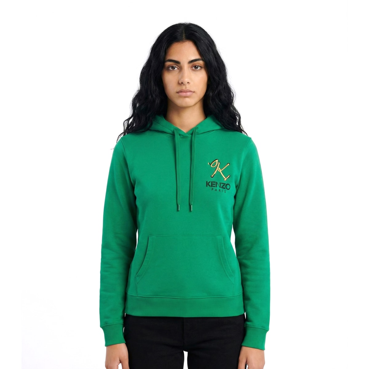 Kenzo Green Premium Quality Cotton Blend Hoodie-0