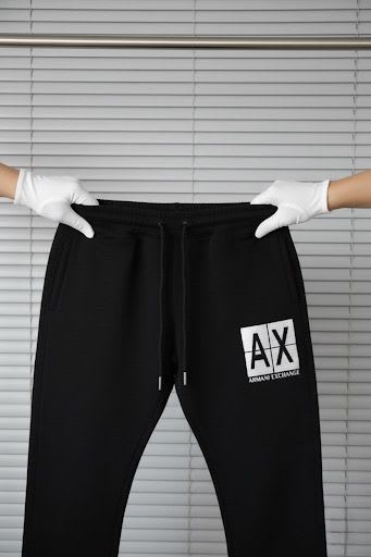 Armani Exchange Black Premium Quality Warm Track Pant-1