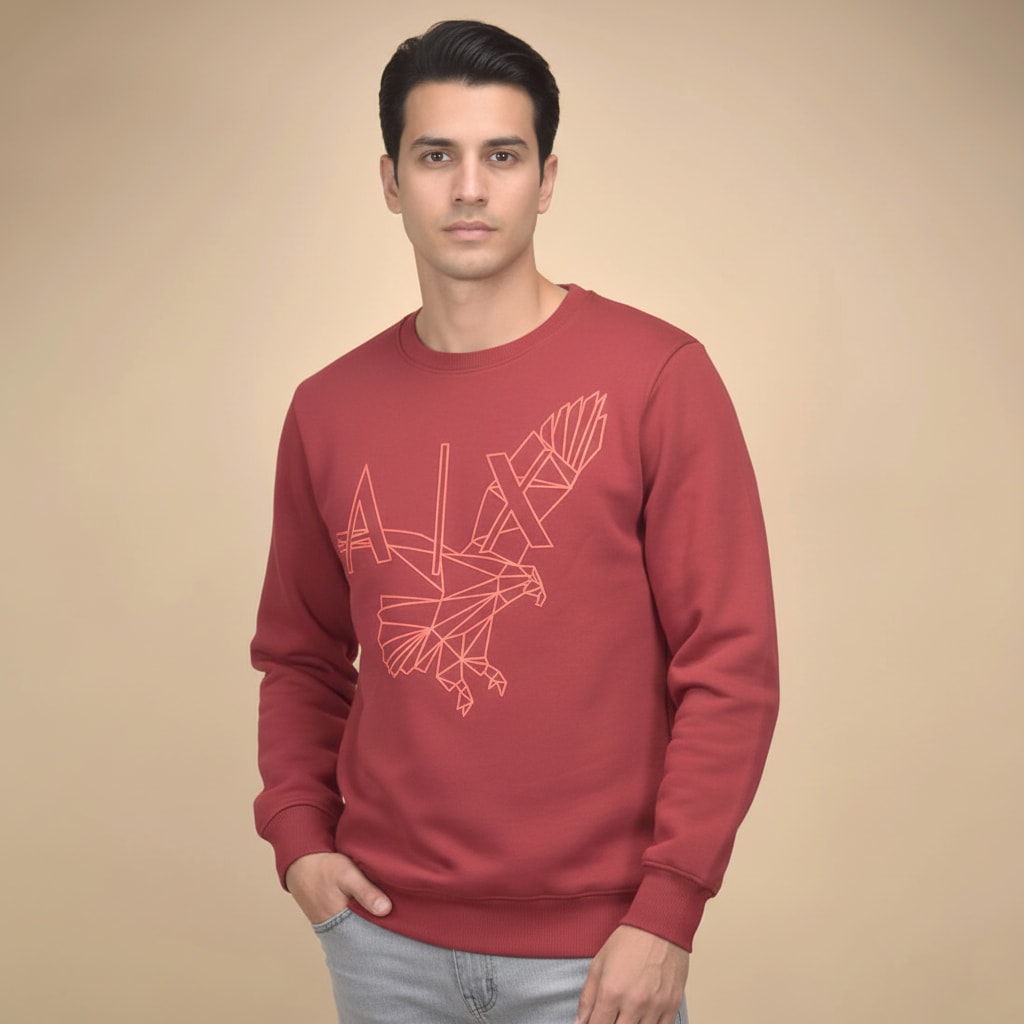 Armani Exchange Wine Premium Quality Sweatshirt-0