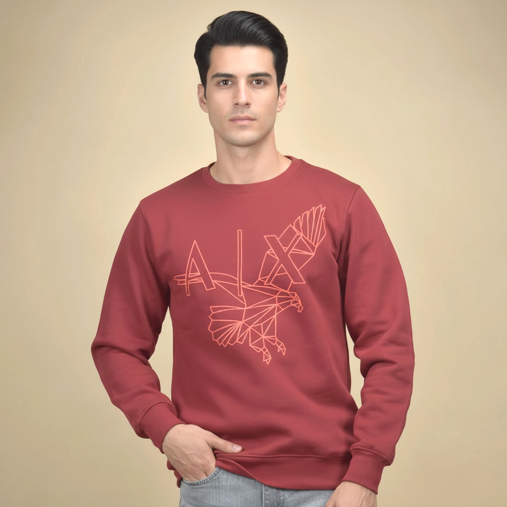 Armani Exchange Wine Premium Quality Sweatshirt-1