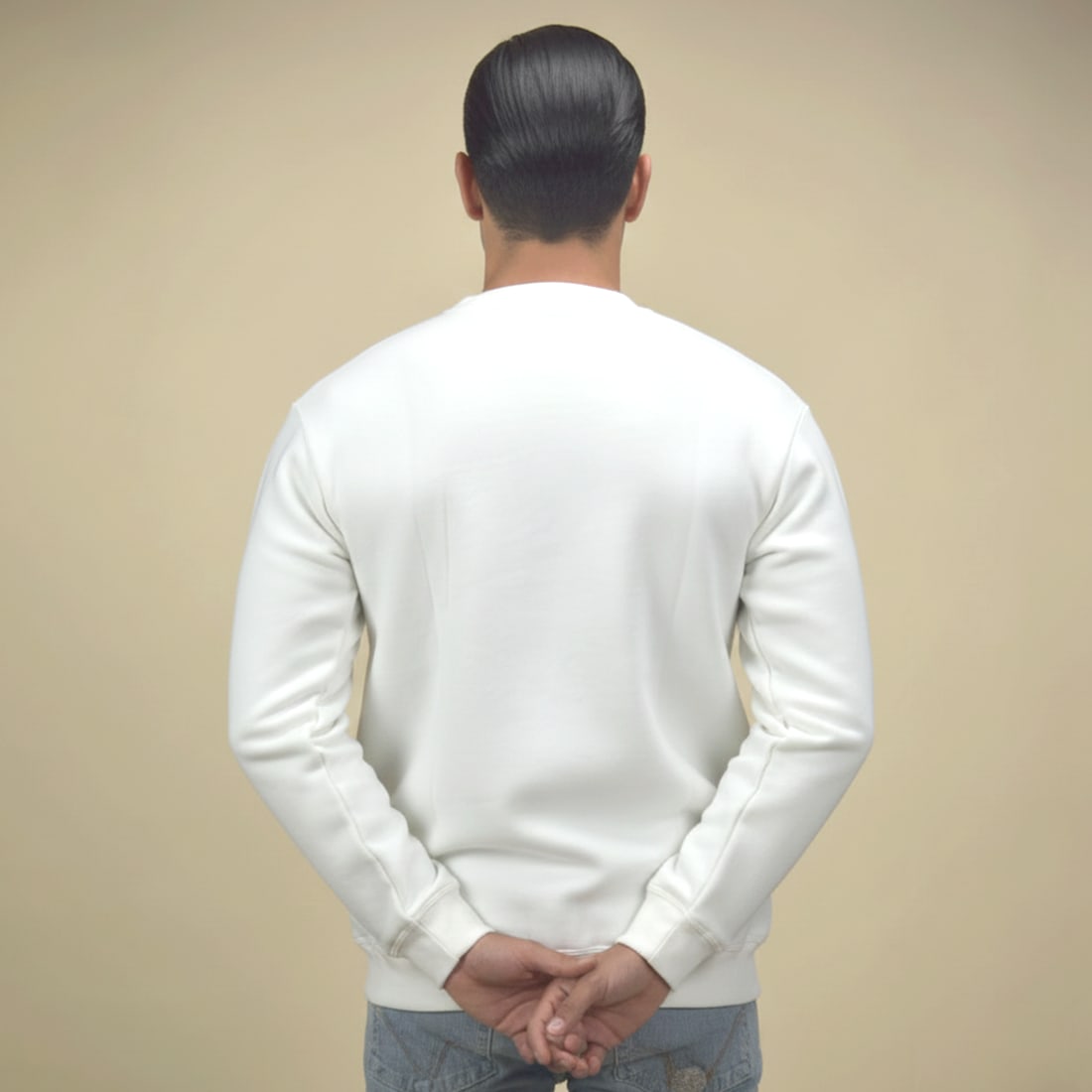 Armani Exchange Eagle Print Off-white Premium Sweatshirt-3