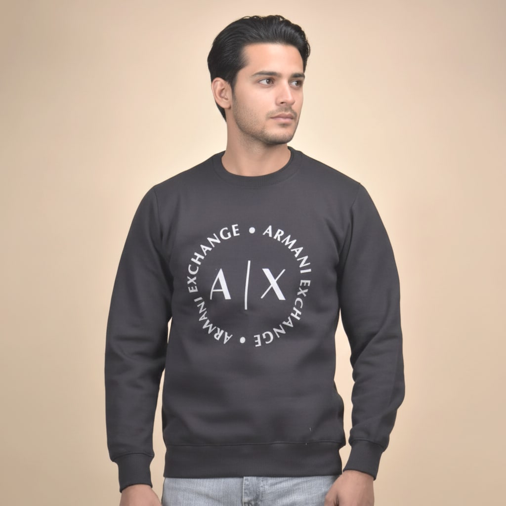 Armani Exchange Black Premium Quality Sweatshirt-1