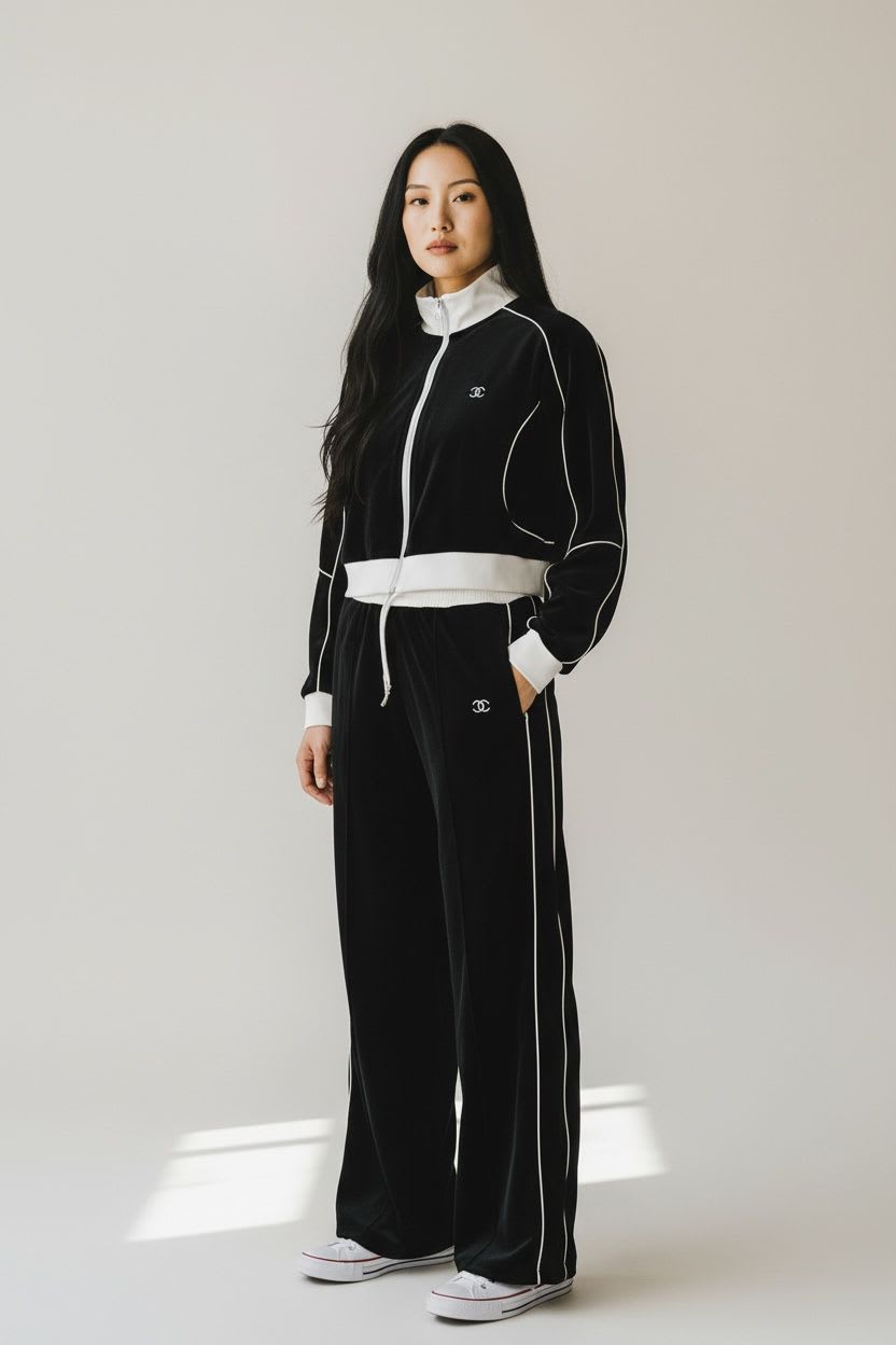Chanel Black Premium Quality Winter Tracksuit-2