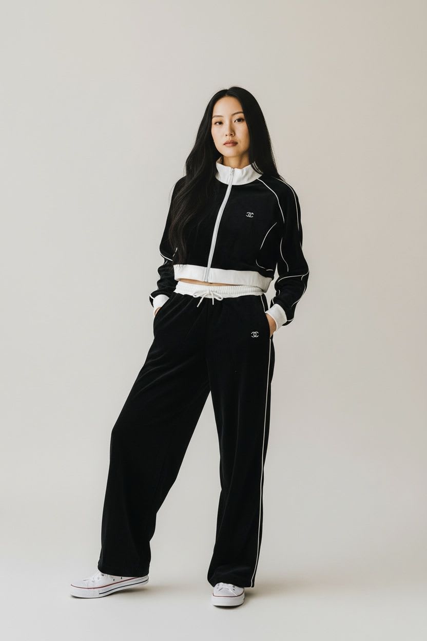 Chanel Black Premium Quality Winter Tracksuit-0