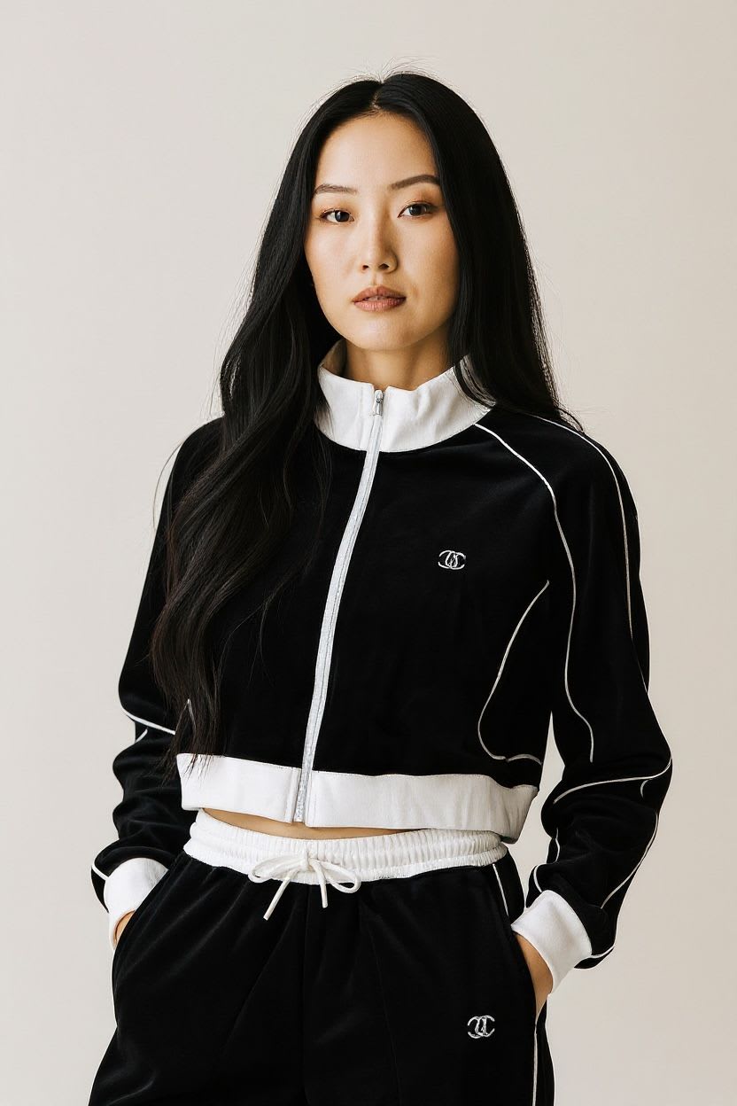 Chanel Black Premium Quality Winter Tracksuit-3