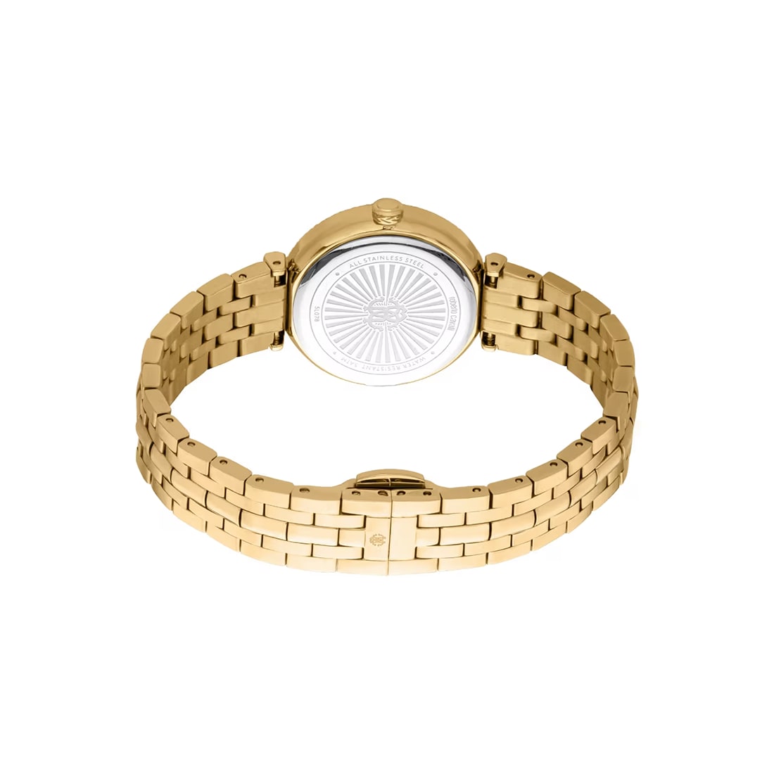 Roberto Cavalli Chiarezza Snake Core Silver Dial Gold Strap Watch RC5L078M0025-1