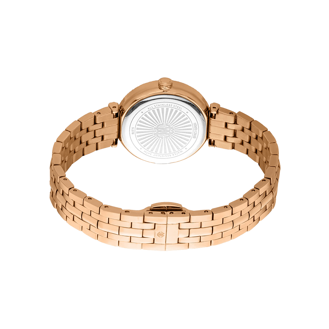 Roberto Cavalli Chiarezza Snake Core Rose Gold Dial Rose Gold Strap Watch RC5L078M0045-1