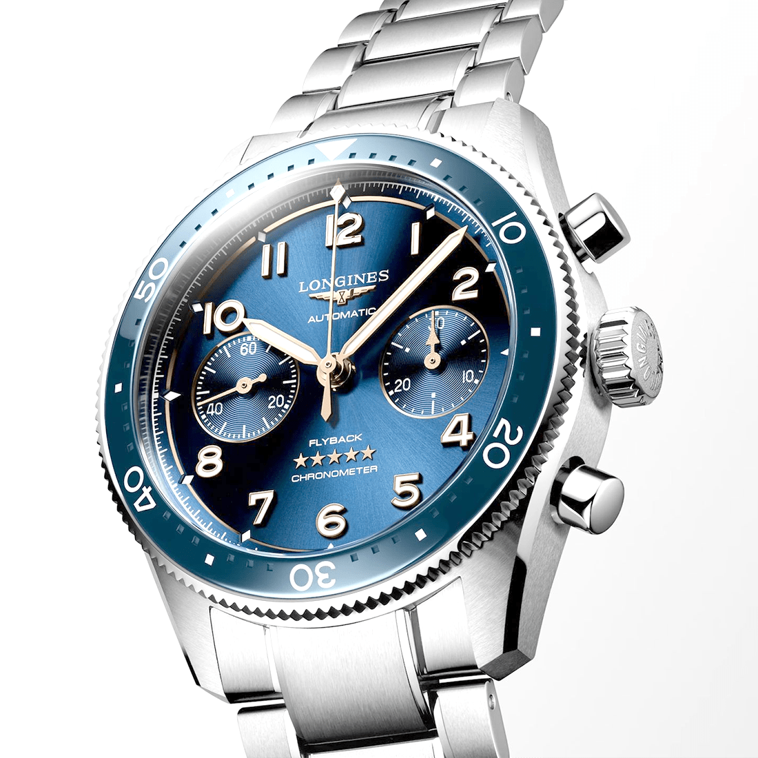 Longines Spirit Flyback 42 mm, Stainless Steel Automatic Watch, L3.821.4.93.6-1